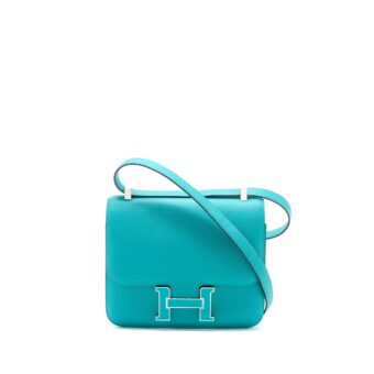Hermes Constance 24 Epsom 7F Blue Paon/6w Menthe Enamel Hardware Stamp A