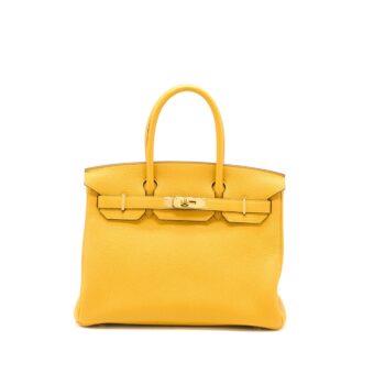 Hermes Birkin 30 Togo 9D Jaune Amber GHW Stamp C