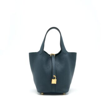 Hermes Picotin 18 Lock Bag 6O Vert Cypres GHW Stamp Z