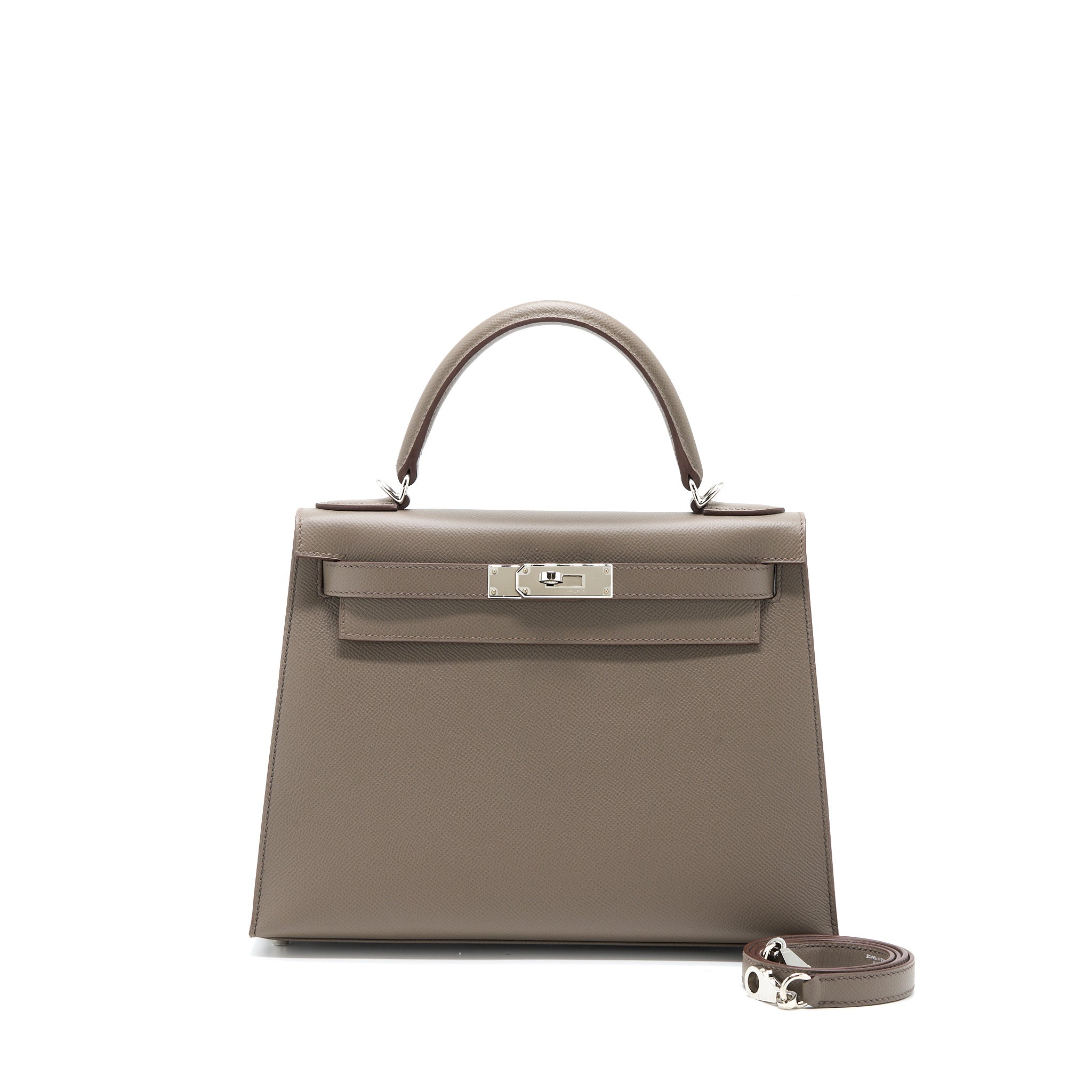 Hermes Kelly 28 Epsom 8F Gris Etain SHW Stamp D