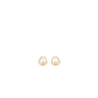 Hermes Vertige Coeur Earrings, Very Small Model Rose Gold With Diamonds