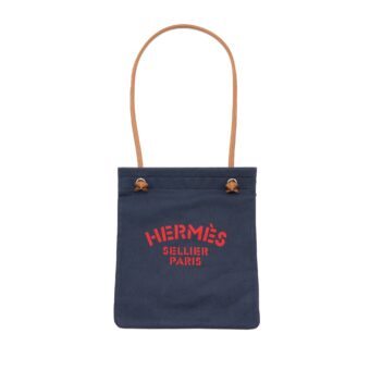 Hermes Aline Grooming Canvas Bag Navy SHW