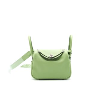 Hermes Mini Lindy Vert Criquet SHW