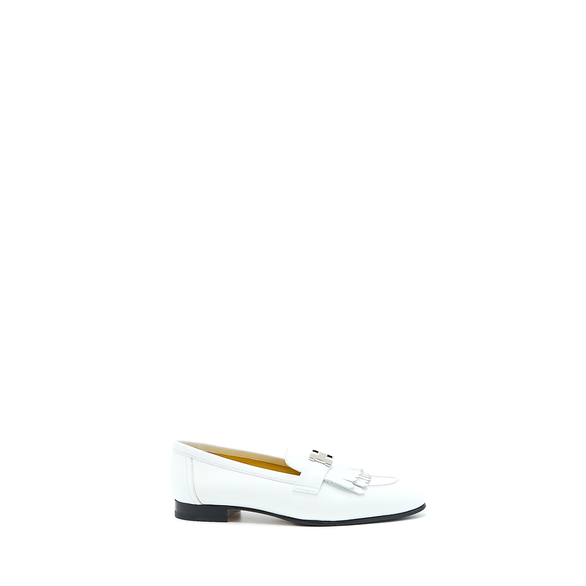 Hermes Size 38 Royal Loafer Blanc SHW - Image 5