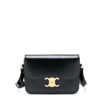 Celine Medium Triomphe Calfskin Black GHW
