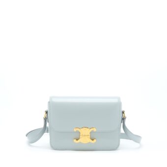 Celine Teen Triomphe Bag Calfskin Mineral GHW