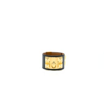 Hermes Size S Collier De Chien Bracelet Black GHW