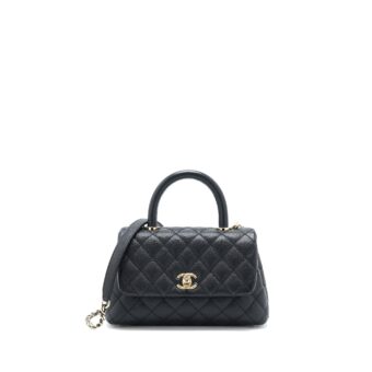 Chanel Small Coco Handle Caviar Black LGHW