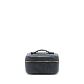 Chanel Vintage Vanity Case Caviar Black GHW