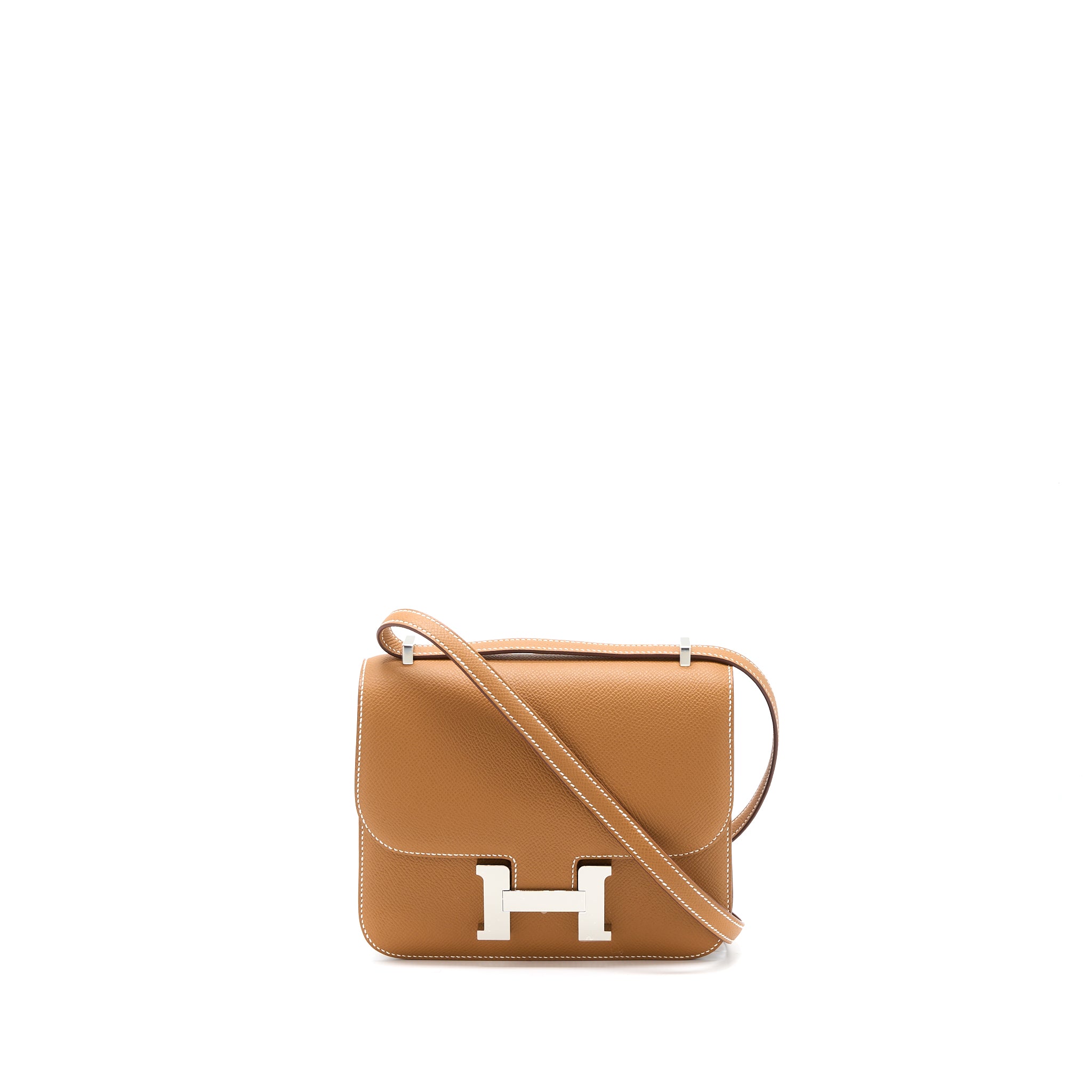 Hermes Constance Mini Epsom Gold SHW Stamp U (New Version)