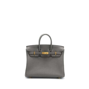 Hermes Birkin 25 Togo 8F Gris Etain GHW Stamp Z