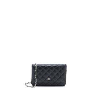 Chanel Classic Wallet on Chain Caviar Black SHW (Microchip)