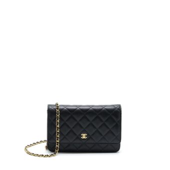 Chanel Classic Wallet On Chain Caviar Black GHW (Microchip)