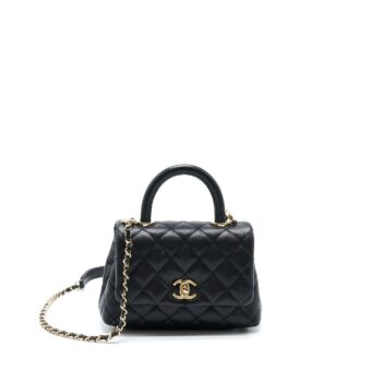 Chanel Mini Coco Handle Caviar Black LGHW