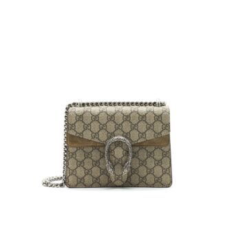 Gucci Dionysus GG Supreme Mini Bag in Beige