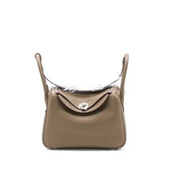 Hermes Lindy 26 Clemence Etoupe SHW Stamp U