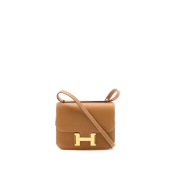 Hermes Constance Mini Epsom Gold GHW Stamp U (New Version)
