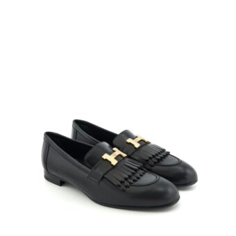 Hermes Size 37.5 Royal Loafer Black GHW