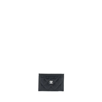 Chanel Classic Card Holder Caviar Black SHW