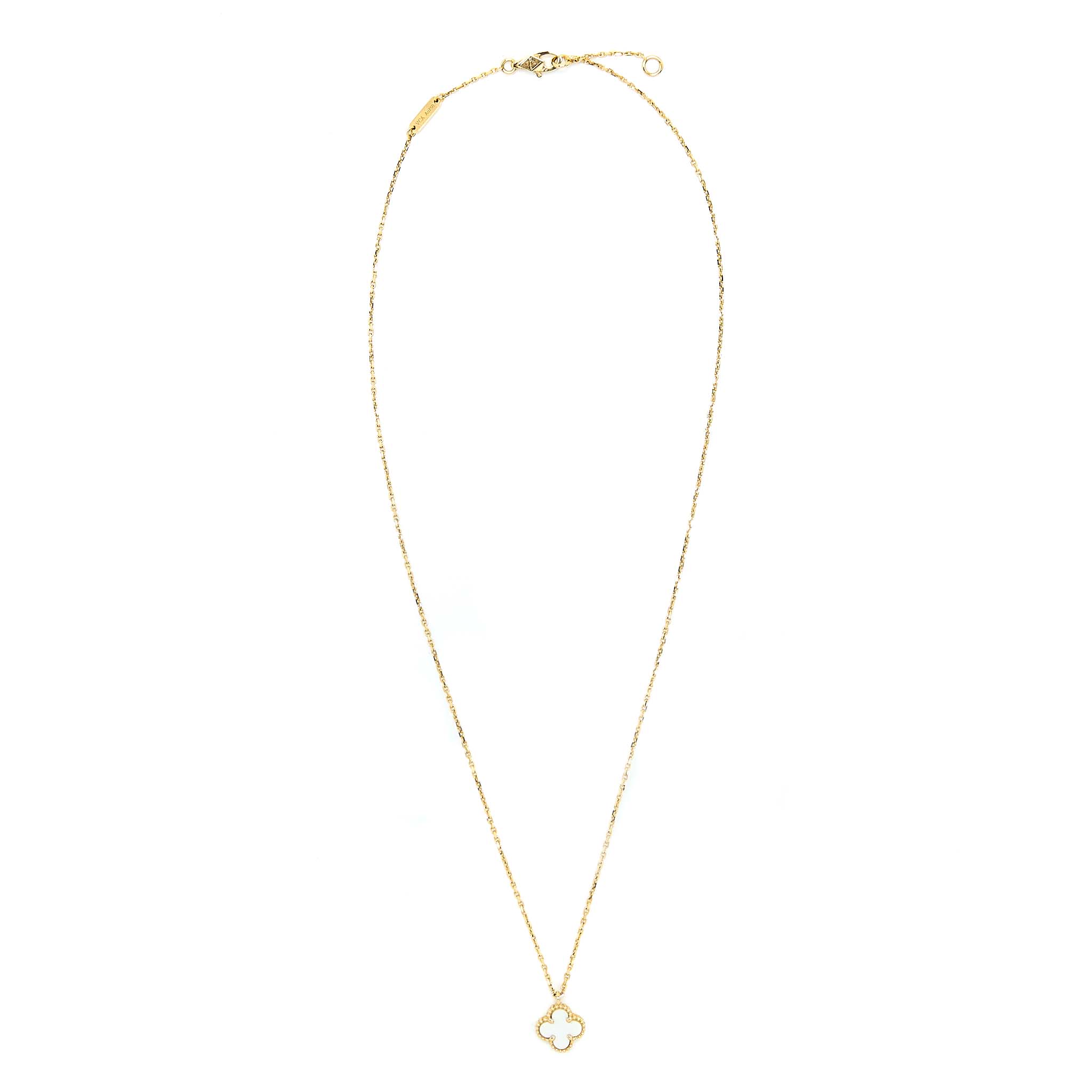 Van Cleef & Arpels Sweet Alhambra Pendant White Mother of Pearl 18K Yellow Gold - Image 2