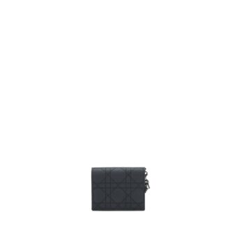 Dior Flap card Holder Calfskin so black
