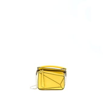 Loewe Nano Puzzle Calfskin Yellow SHW