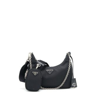 Prada reedition 2005 Nylon Bag Black SHW