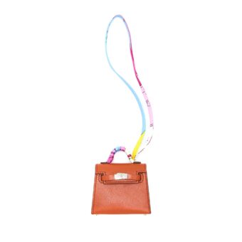 Hermes Micro Kelly Twilly Bag Charm Tadelakt Terre Battue SHW Stamp U