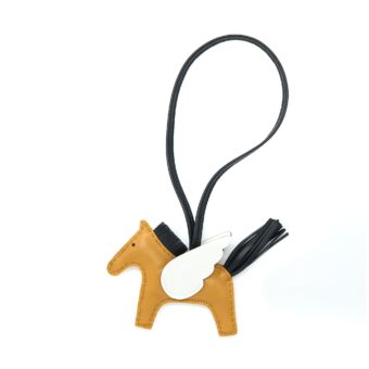 Hermes Rodeo Pegase PM Bag Charm Sesame/Noir/Blanc Stamp U