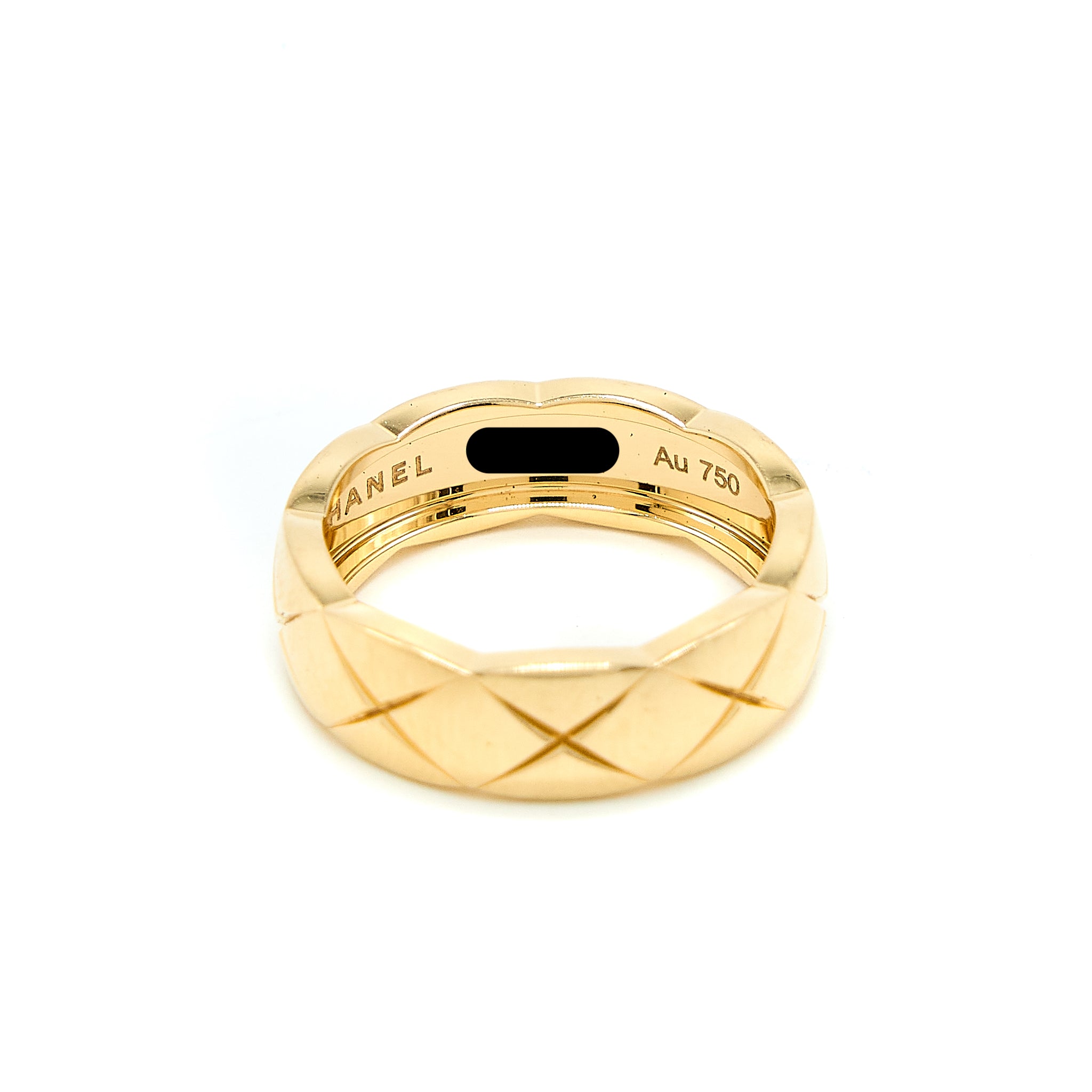 Chanel Size 57 Small Version Coco Crush Ring Quilted Motif 18K Yellow Gold - Image 6