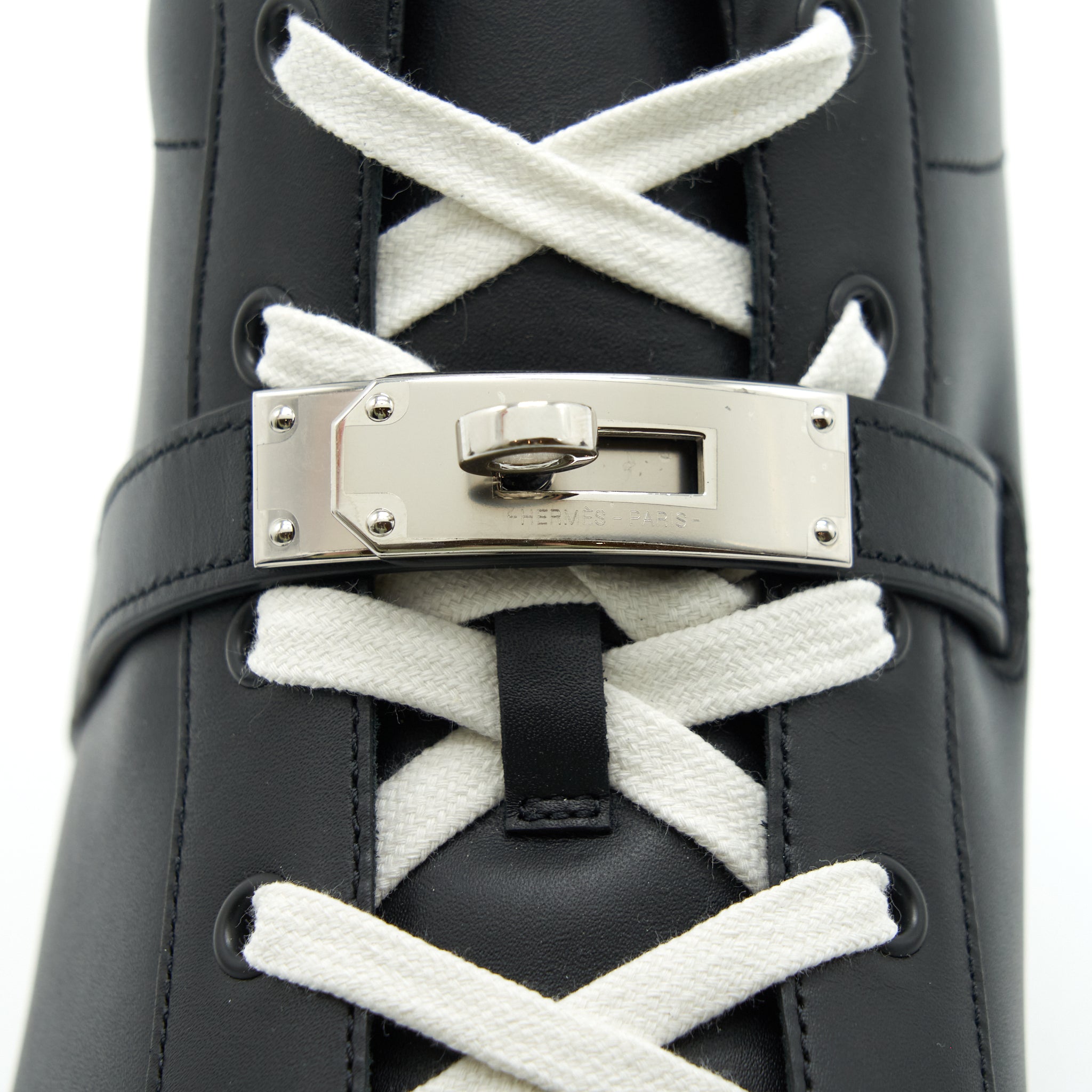Hermes Size 42 Men’s Daydream Sneaker Black SHW - Image 4