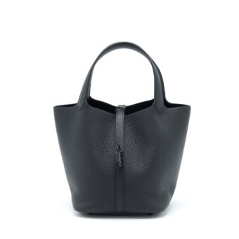 Hermes Picotin 22 Clemence So Black Stamp Z