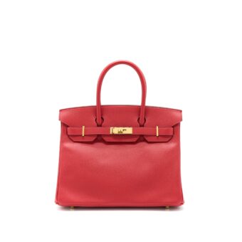 Hermes Birkin 30 Epsom Q5 Rouge Casaque GHW Stamp C