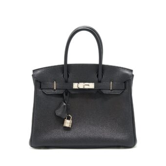 Hermes Birkin 30 Togo Black SHW Stamp T