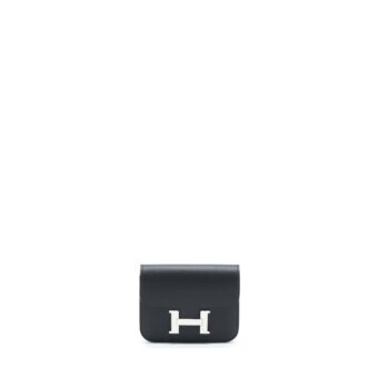 Hermes Constance Slim Epsom Black SHW Stamp U