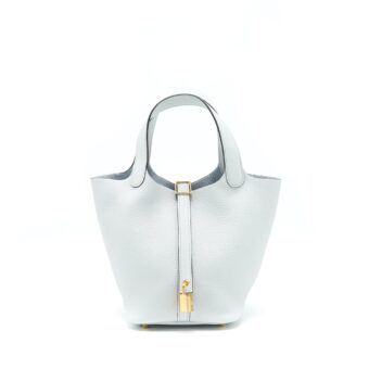 Hermes Picotin 18 Lock Bag Blue Pale GHW Stamp Z
