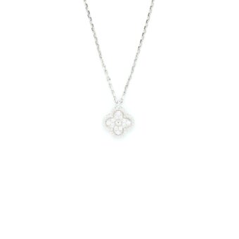 Van Cleef & Arpels Sweet Alhambra Pendant White Gold Diamonds