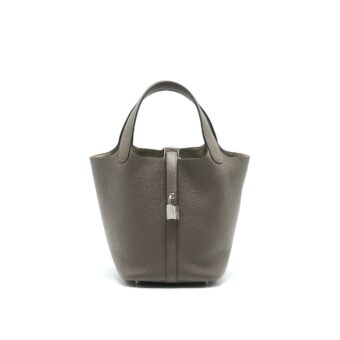 Hermes picotin 18 gris Etain SHW