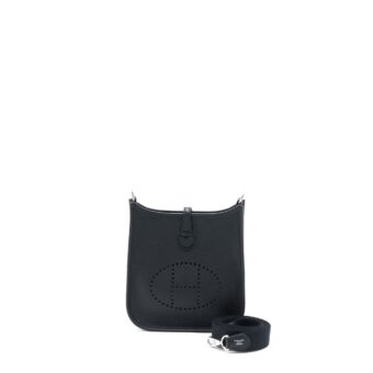 Hermes Mini Evelyne Clemence Black SHW Stamp U