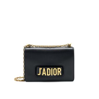 Dior J'adior Medium Flap Bag with Chain Black GHW
