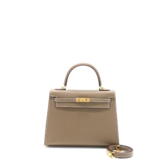 Hermes Kelly 25 Epsom Etoupe GHW Stamp B