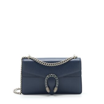 Gucci Small Dionysus Shoulder Bag Navy SHW