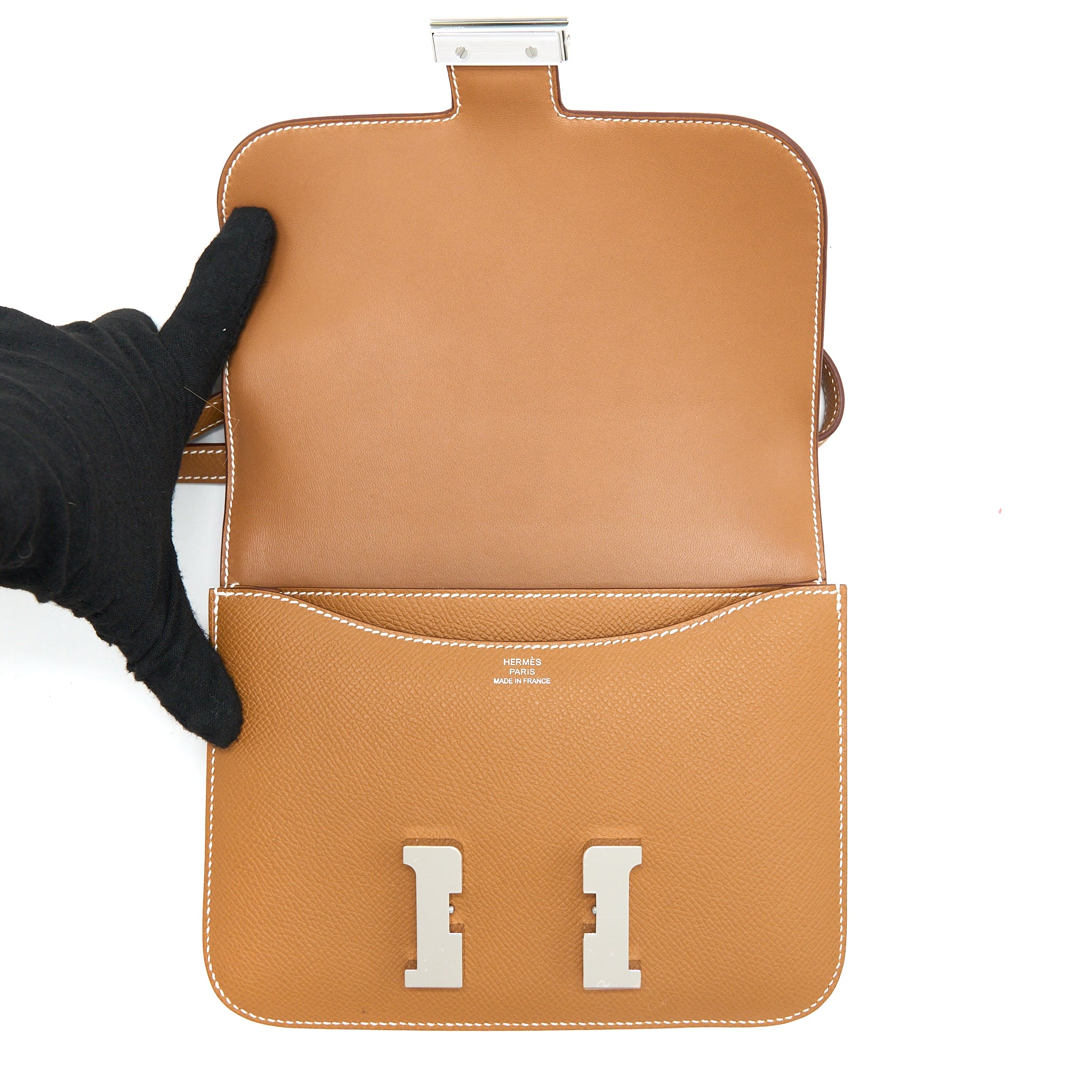 Hermes Constance Mini Epsom Gold SHW Stamp U (New Version) - Image 9