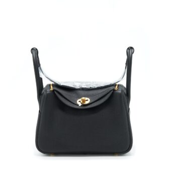 Hermes Lindy 26 Clemence Black GHW Stamp Z