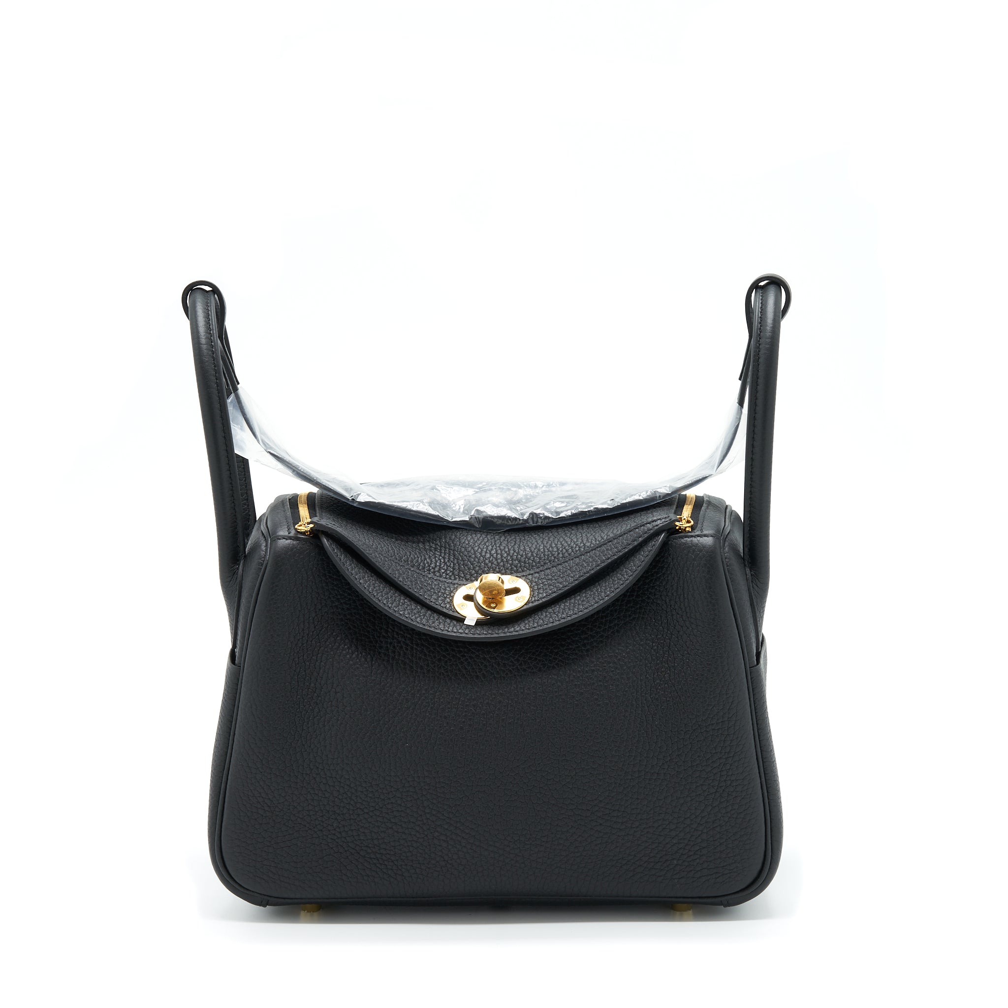Hermes Lindy 26 Clemence Black GHW Stamp Z