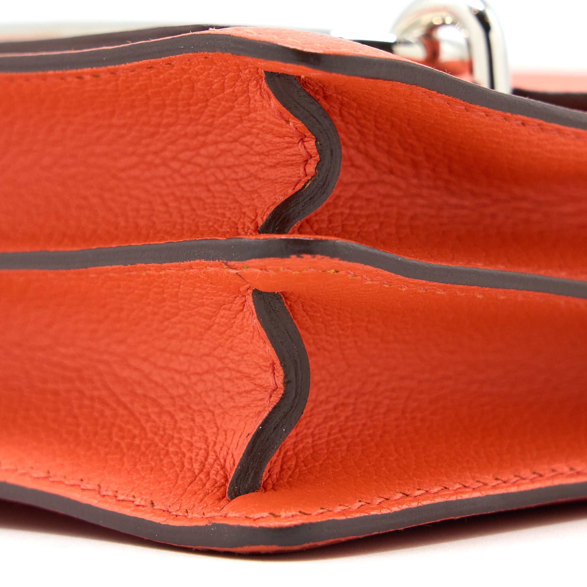 Hermes Mini Roulis Evercolor 9T Capucine SHW Stamp A - Image 9