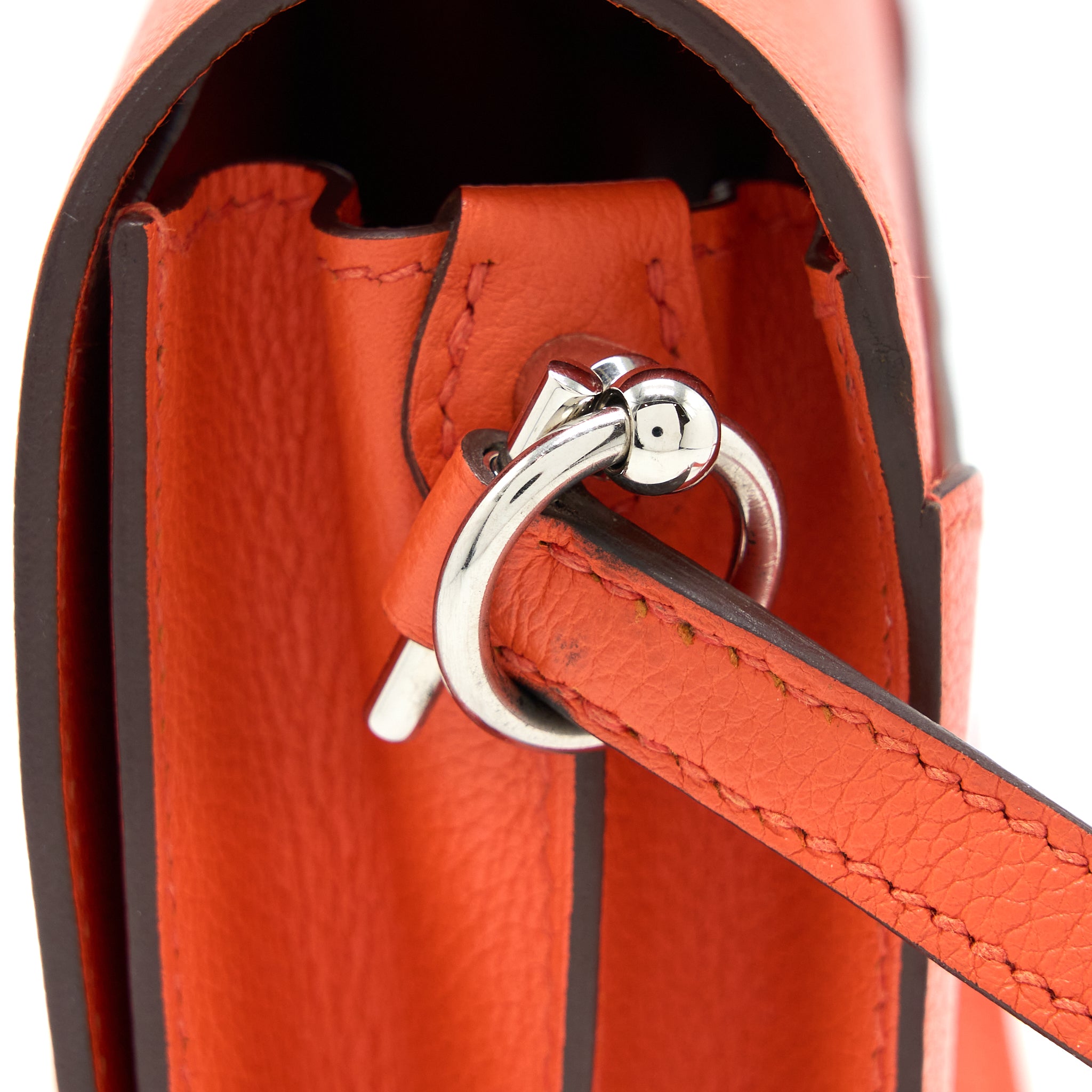 Hermes Mini Roulis Evercolor 9T Capucine SHW Stamp A - Image 8