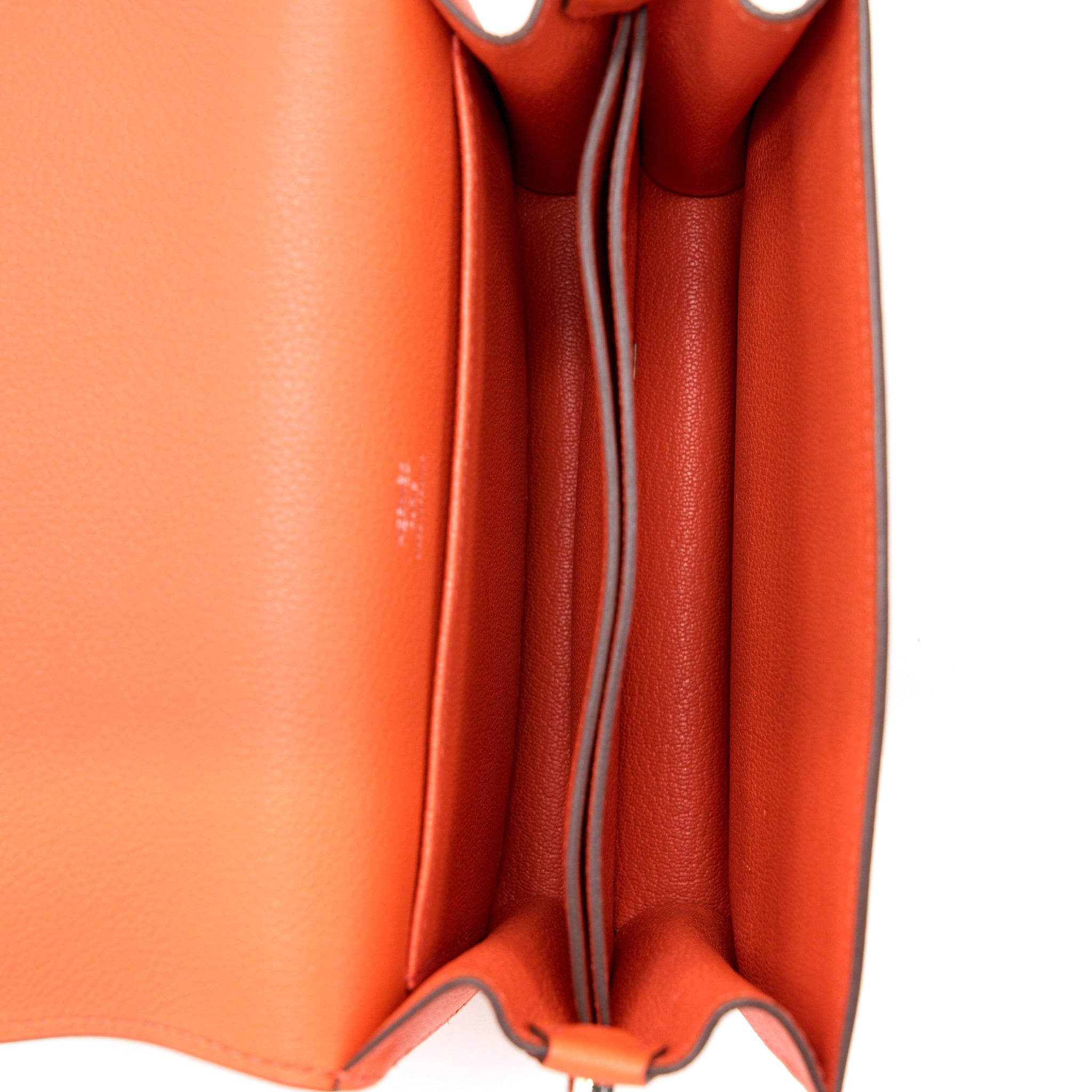 Hermes Mini Roulis Evercolor 9T Capucine SHW Stamp A - Image 6