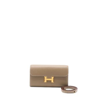 Hermes Constance To Go Evercolor 18 Etoupe GHW Stamp B