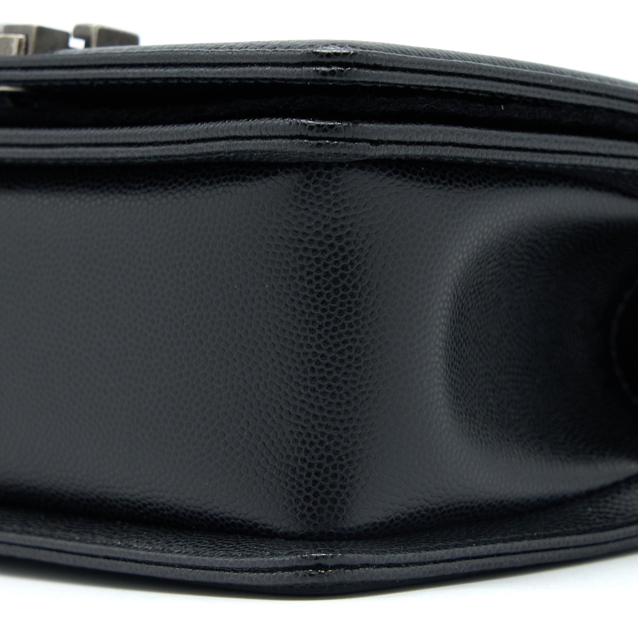 Chanel Small Boy Bag Caviar Black Ruthenium SHW (Microchip) - Image 10